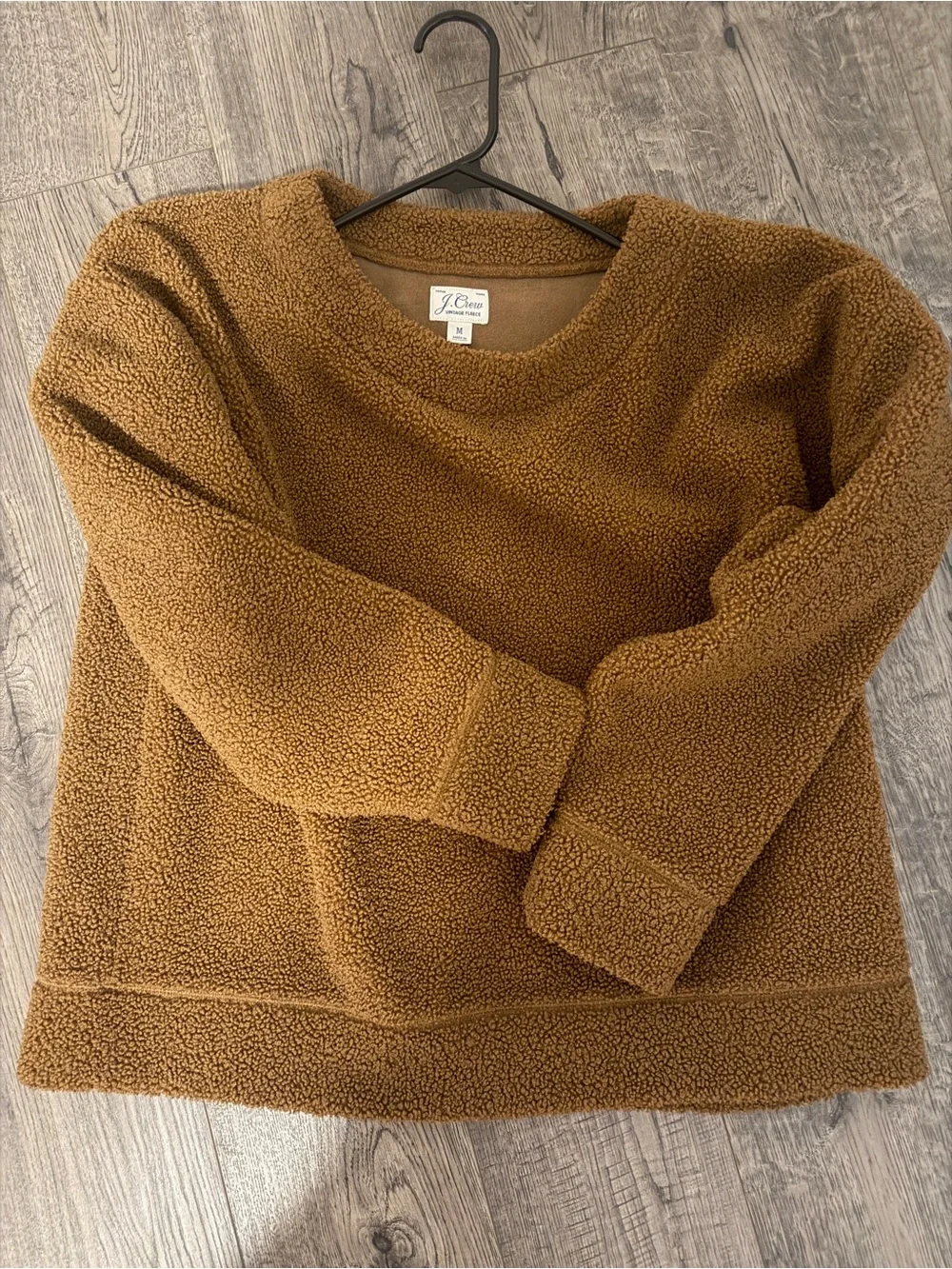 J. Crew Cozy Chestnut Sherpa Crewneck Sweater